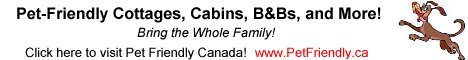 Pet Friendly Accommodations at www.petfriendly.ca